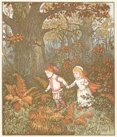 Scene fra The Babes Children in the Wood, 1878 af Randolph Caldecott
