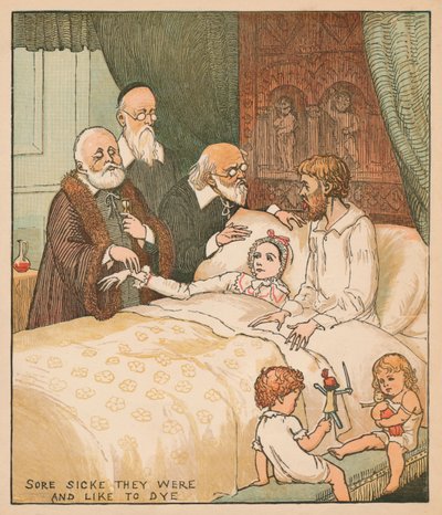 Ømme syge de var og kunne lide at farve, c1878. af Randolph Caldecott