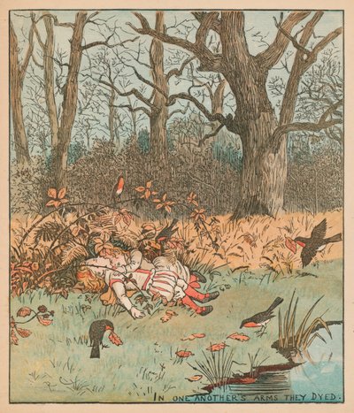 Babes in the Wood, c1878. af Randolph Caldecott