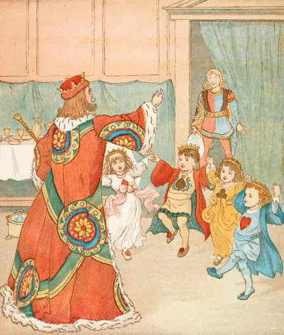 The King of Hearts Called for Those Tarts (farvelitografi) af Randolph Caldecott