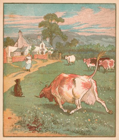 Dette er koen med det krøllede horn..., c1878. af Randolph Caldecott