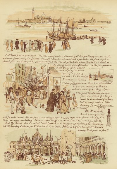 Til vores venner, der aldrig har været i Venedig (chromolitho) af Randolph Caldecott