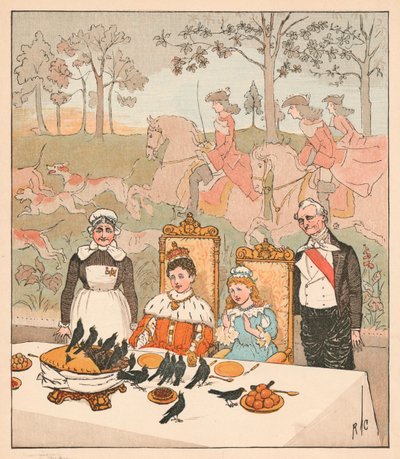 Var det ikke en lækker ret at stille for kongen, 1880. af Randolph Caldecott