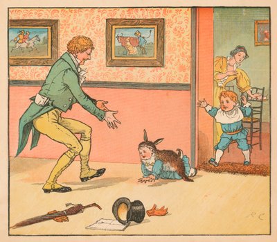 ...et kaninskind til at pakke babyspurven ind i, c1880. af Randolph Caldecott
