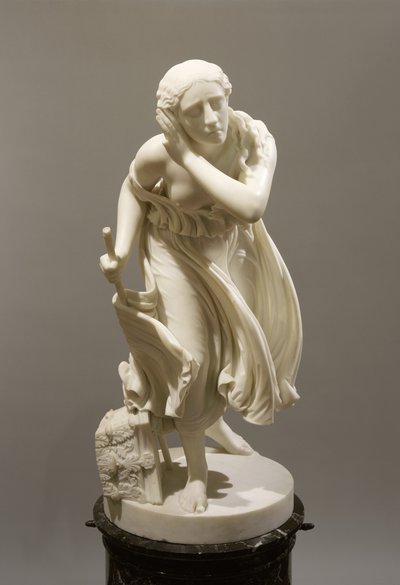 Nydia, Den blinde blomsterpige fra Pompeji, ca. 1888 (marmor) af Randolph Rogers