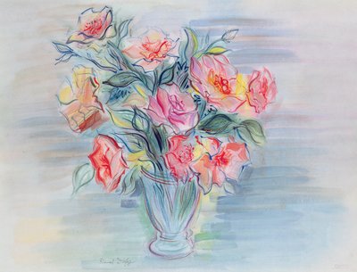 En buket blomster i en vase af Raoul Dufy