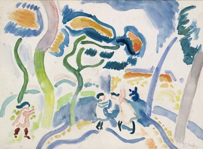 Legende børn (akvarel på papir) af Raoul Dufy