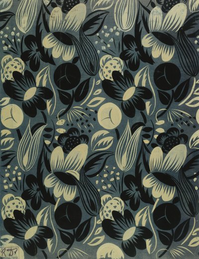 Blomster på blå baggrund; Fleurs sur Fond Bleu af Raoul Dufy