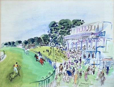 Goodwood, tribunen foran væddeløbsbanen af Raoul Dufy