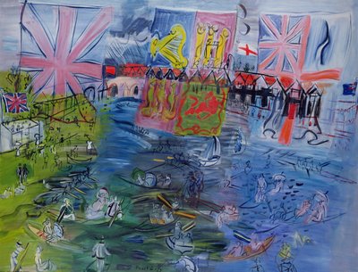 Henley Regatta med flag af Raoul Dufy