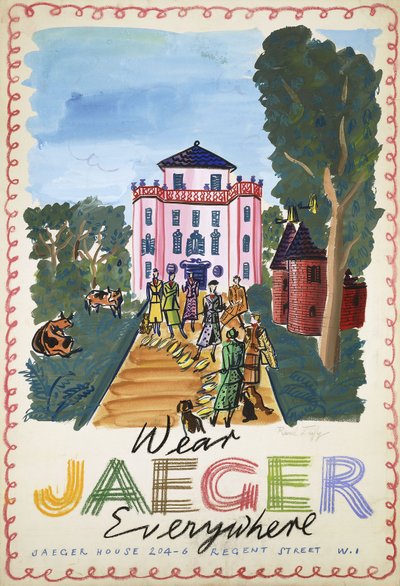 Jagt; La Chasse, ca. 1936 (gouache på papir) af Raoul Dufy