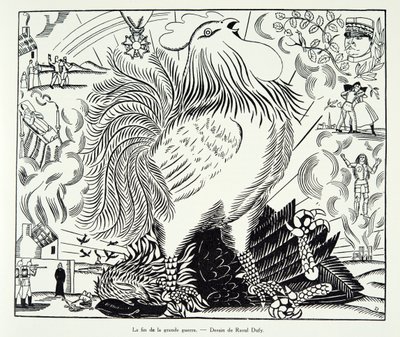 The End of the Great War, fra Histoire de la Troisieme Republique, Vol. I, Political History, pub.1933 (litho) af Raoul Dufy