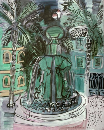La Fontaine i Hyères af Raoul Dufy