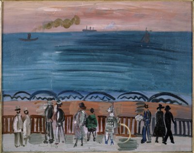 "Stranden ved Sainte-Adresse af Raoul Dufy