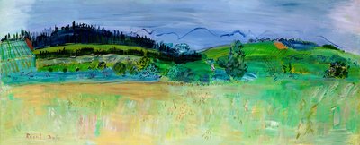 Landskab i de orientalske Pyrenæer, fra Route du Boulou af Raoul Dufy