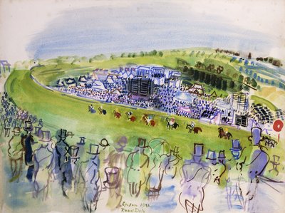 Le Jour du Derby (Epsom, Royal Enclosure) af Raoul Dufy