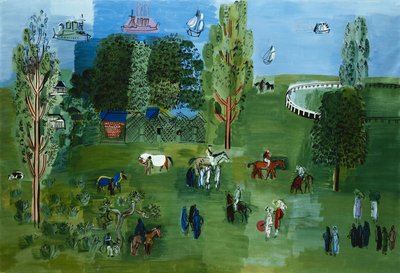 Le Paddock, ca. 1926 (olie på lærred) af Raoul Dufy