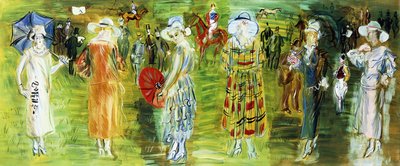 Poirets mannequiner ved væddeløbene i 1923 af Raoul Dufy