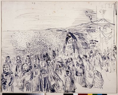 Procession a Napoli af Raoul Dufy