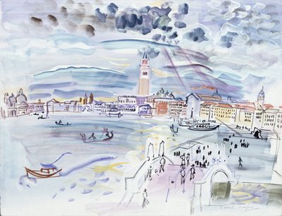Riva degli Schiavoni, Venedig af Raoul Dufy