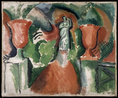 Statue med to røde vaser af Raoul Dufy