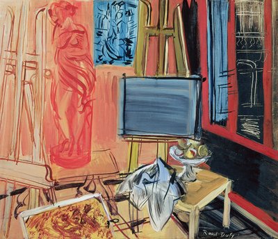 Stilleben (olie på lærred) af Raoul Dufy