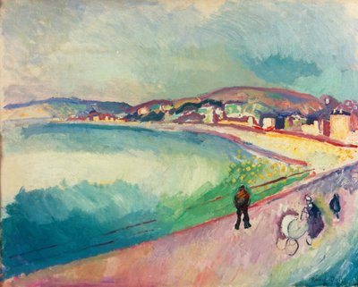 Stranden ved Sainte-Adresse af Raoul Dufy