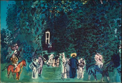 Paddocken i Deauville af Raoul Dufy