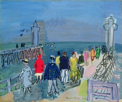 Anløbsbroen ved Trouville af Raoul Dufy