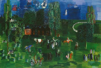 The Paddock; The Paddock af Raoul Dufy