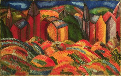 De røde huse i Sainte-Adresse af Raoul Dufy