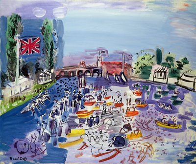 Regattaen i Henley, ca. 1930 af Raoul Dufy