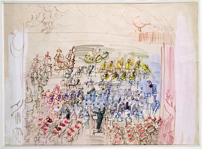 The Symphony Orchestra (akvarel på papir) af Raoul Dufy