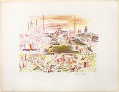 Udsigt over Marseille (Le Port) af Raoul Dufy