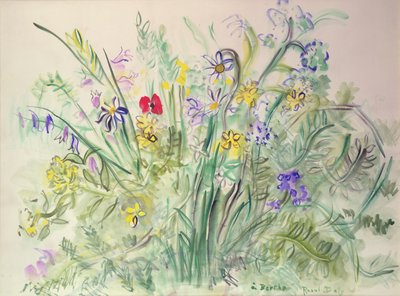 Vilde blomster (akvarel på papir) af Raoul Dufy
