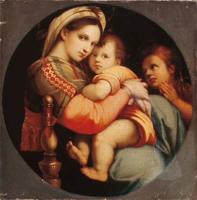 Madonna of the Chair (olie på lærred) af Raphael (1483 1520) (after)