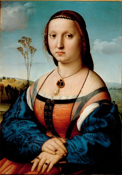 Portræt af Maddalena Doni Maleri af Raffaello Sanzio dit Raphael (1483-1520) 1506 Søn. 63x45 cm Firenze, Palazzo Pitti, Galleria Palatina af Raphael
