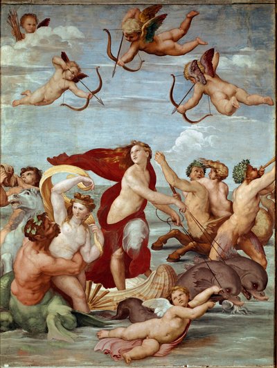 The Triumph of Galatee Fresco af Raphael (Raffaello Sanzio 1483-1520). 1511 (frisk) af Raphael