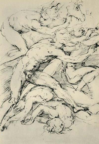 Slagscene, begyndelsen af det 16. århundrede, 1943. af Raffaello Sanzio Raphael