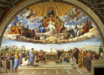 Disputation of the Holy Sacrament The Dispute of the Sacrament, 1509-1510. af Raffaello Sanzio Raphael