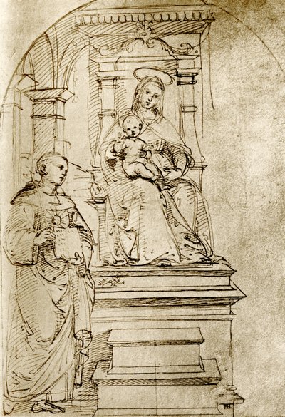 Tronede Madonna af Raffaello Sanzio Raphael
