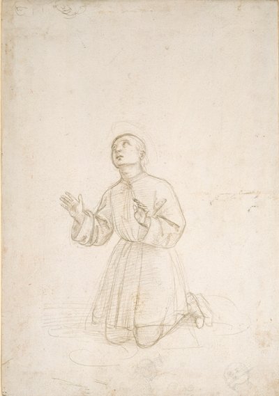 Knælende figur af en ungdom, c1503 af Raphael