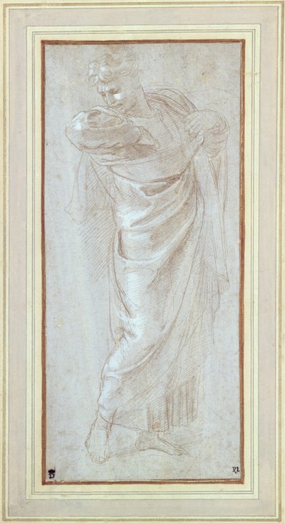 Studie af en mand til billedtæppet tegneserie af St. Paul i Lystra af Raphael