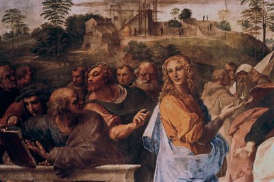 Disputationen om det hellige sakramente, detaljer, 1508-1509 af Raffaello Sanzio Raphael
