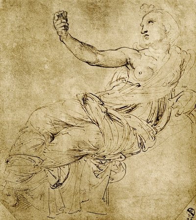 Museen Euterpe af Raffaello Sanzio Raphael