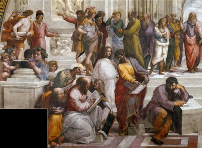 Skolen i Athen. Detalje. Fresco i Stanza della Segnatura, ca 1510-1511. af Raphael
