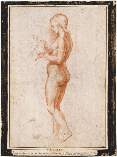Ung kvindefigur i profil, ca 1517. af Raphael