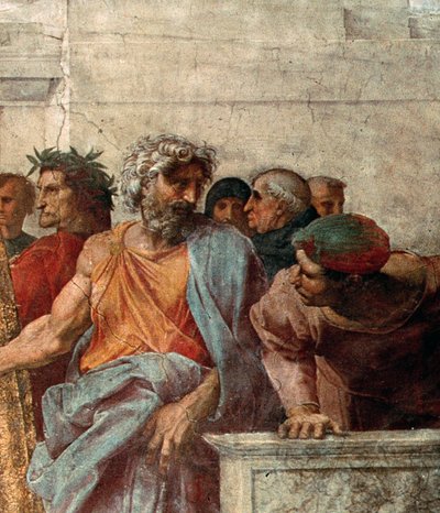 Disputa, fra Stanza della Segnatura, 1508-11 (detalje af 168791) af Raffaello Sanzio Raphael