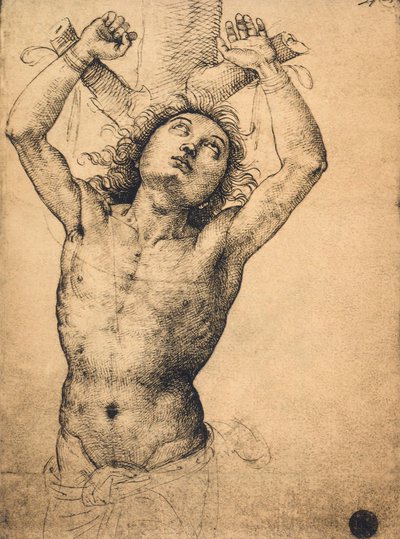 Sankt Sebastian; tegning af Raphael, Gallerie dellAccademia, Venedig af Raffaello Sanzio Raphael