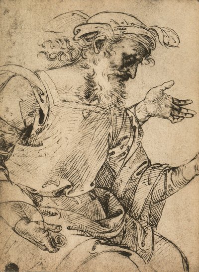 Profeten Ezekiel; tegning af Raphael. Gallerie dellAccademia, Venedig af Raffaello Sanzio Raphael